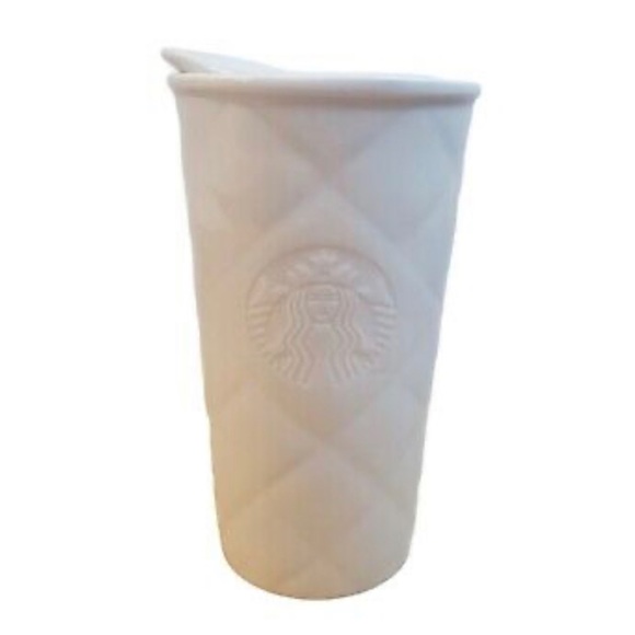 STARBUCKS 2012 Quilted Mermaid Ceramic Travel Cup